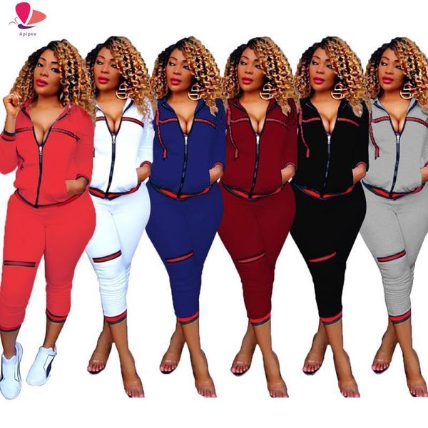 women's tracksuits spring women 2021 street casual style long sleeve lapel zipper pockets elastic pants pure color two piece sets, Gray
women's tracksuits spring women 2021 street casual style long sleeve lapel zipper pockets elastic pants pure color two piece sets, Gray