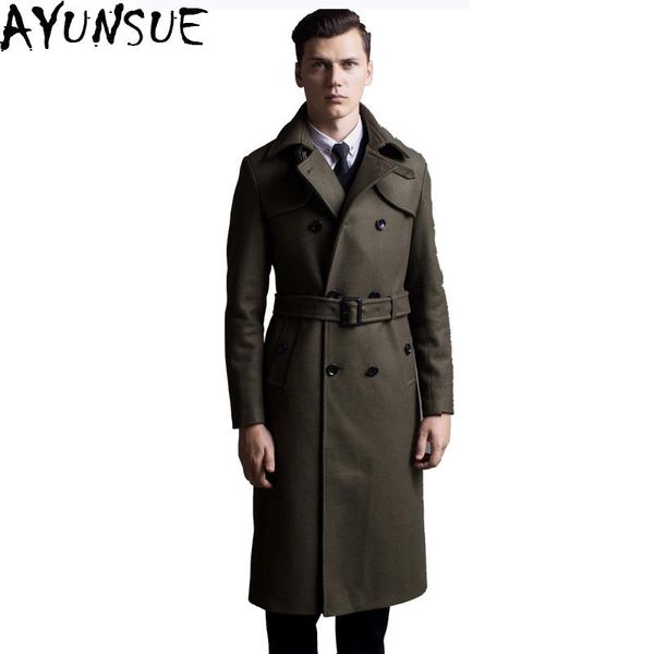men's wool & blends ayunsue 2021 fashion coat european brand clothing double breasted pea coats for men plus size 6xl outwear lx775, Black
men's wool & blends ayunsue 2021 fashion coat european brand clothing double breasted pea coats for men plus size 6xl outwear lx775, Black