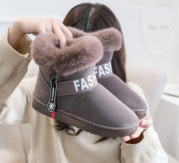 boots women faux suede snow ankle warm fur booties solid winter leather shoes mujer, Black
boots women faux suede snow ankle warm fur booties solid winter leather shoes mujer, Black