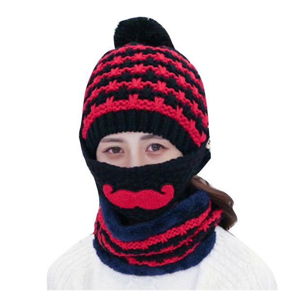 3pcs/set winter scarf set thickend knitted hat face cover outdoor for women/kids &t8 hats, Black;white
3pcs/set winter scarf set thickend knitted hat face cover outdoor for women/kids &t8 hats, Black;white