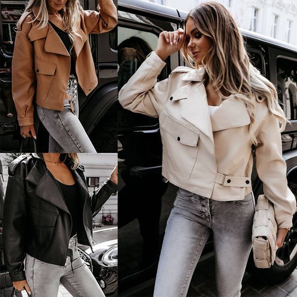 leather & women's faux womens leather jacket autumn and winter fashion ladies pure color casual pocket outerwear short coats 9eak, Black
leather & women's faux womens leather jacket autumn and winter fashion ladies pure color casual pocket outerwear short coats 9eak, Black