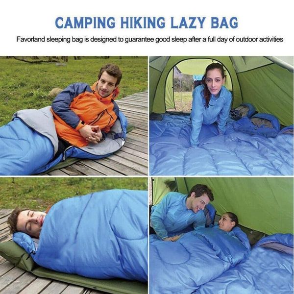 sleeping bags portable waterproof bag envelope single zip camping lazy outdoor hiking polyester gears person i2e8
sleeping bags portable waterproof bag envelope single zip camping lazy outdoor hiking polyester gears person i2e8