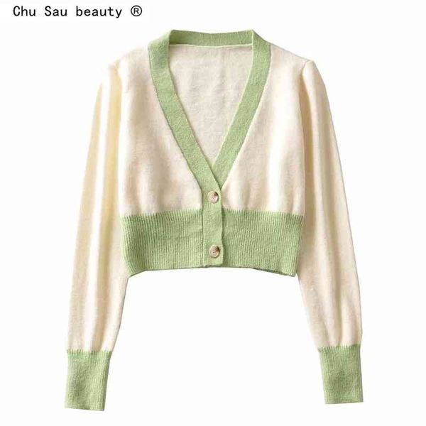 autumn winter vintage two color stitching v-neck short knitted cardigans women sweaters crop chompas para mujer 210508, White
autumn winter vintage two color stitching v-neck short knitted cardigans women sweaters crop chompas para mujer 210508, White