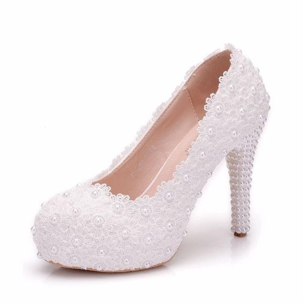 dress shoes fashion women pu leather white lace wedding high heels lady round head pink pumps female bridal, Black
dress shoes fashion women pu leather white lace wedding high heels lady round head pink pumps female bridal, Black