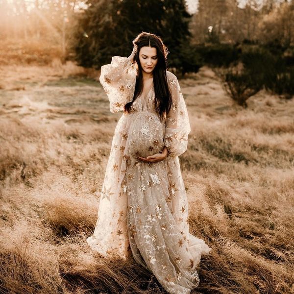 a line loose long sleeve prom dresses pshoot gowns lace up women maternity gowns custom made sheer sequin robes, Black
a line loose long sleeve prom dresses pshoot gowns lace up women maternity gowns custom made sheer sequin robes, Black