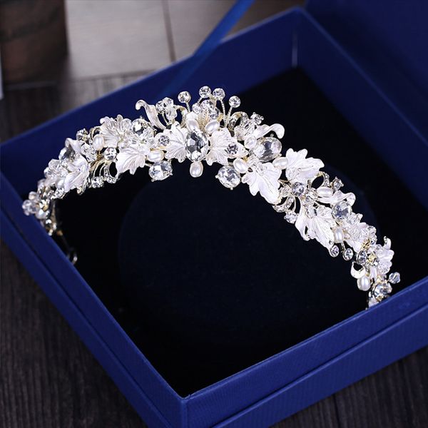 trendy rhinestone pearl crystal crown headband flower bride hair accessories gold crown bride wedding crown hair accessoriesdio chan contact, White;golden
trendy rhinestone pearl crystal crown headband flower bride hair accessories gold crown bride wedding crown hair accessoriesdio chan contact, White;golden