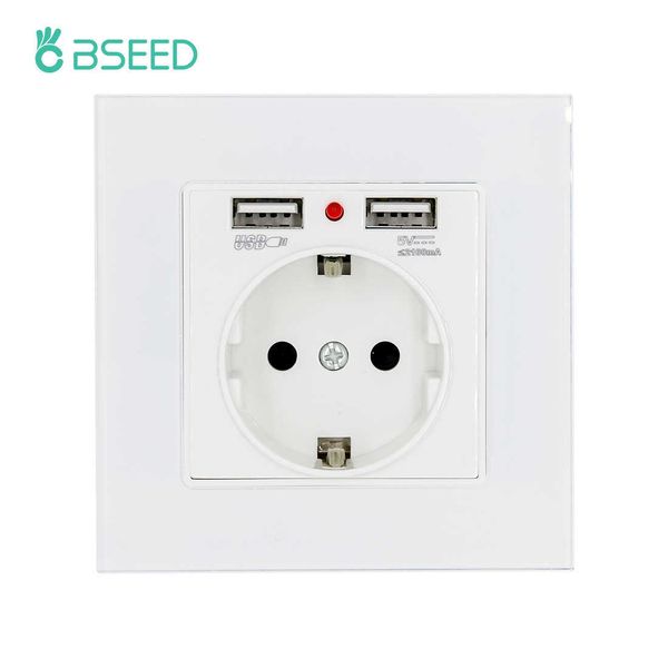 bseed eu wall single plugs white black double usb socket crystal glass panel sockets kids protection 16a
bseed eu wall single plugs white black double usb socket crystal glass panel sockets kids protection 16a