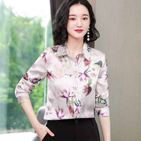 heavyweight silk shirts for women floral shirt satin long sleeve woman print blouses plus size xxl 210604, White
heavyweight silk shirts for women floral shirt satin long sleeve woman print blouses plus size xxl 210604, White