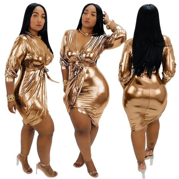 stamping fabric bright women party nightclub sier gold long sleeves v neck sash bodycon es real picture, Black;gray
stamping fabric bright women party nightclub sier gold long sleeves v neck sash bodycon es real picture, Black;gray