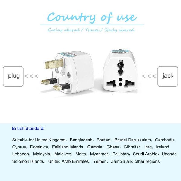 smart power plugs 10pcs universal eu us au to uk plug in adaptor converter british travel adapter changer ac electrical socket
smart power plugs 10pcs universal eu us au to uk plug in adaptor converter british travel adapter changer ac electrical socket
