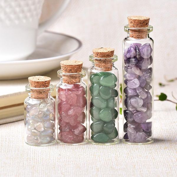 decorative objects & figurines 1pc natural crystal glass wishing bottle home decor energy stone polished stones lucky drifting souvenir gift
decorative objects & figurines 1pc natural crystal glass wishing bottle home decor energy stone polished stones lucky drifting souvenir gift