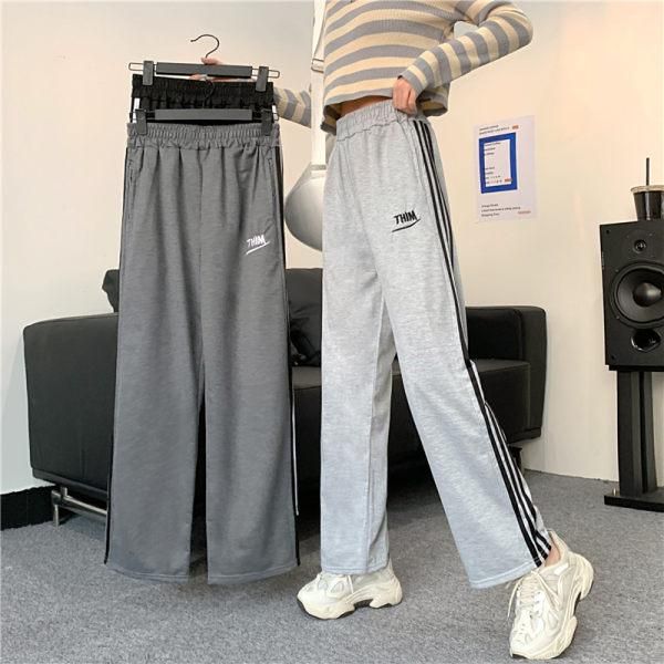 women's pants & capris kpop grey stripe loose casual trousers vintage women elastic waist wide leg embroidery sweatpants harajuku femal, Black;white
women's pants & capris kpop grey stripe loose casual trousers vintage women elastic waist wide leg embroidery sweatpants harajuku femal, Black;white