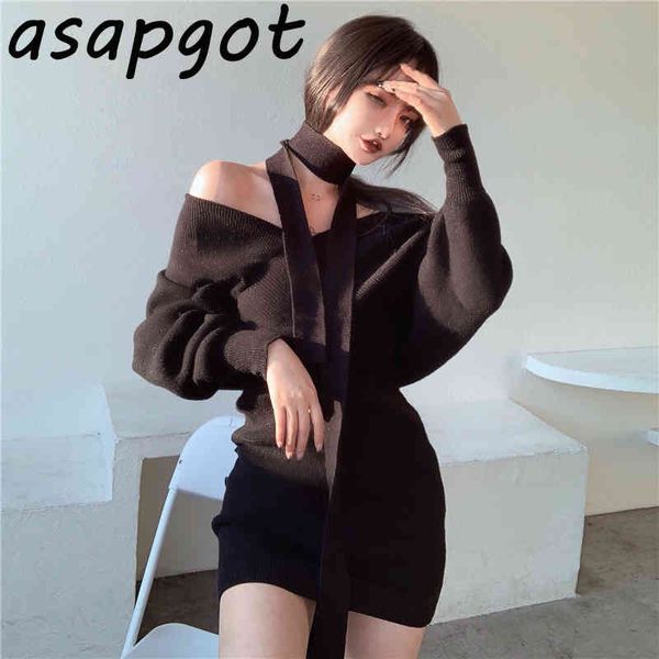 fashion korean chic wild autumn black v neck lantern long sleeve knitted sweaters dress lady mini elegant slim qualities 210429, Black;gray
fashion korean chic wild autumn black v neck lantern long sleeve knitted sweaters dress lady mini elegant slim qualities 210429, Black;gray