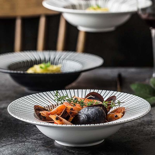 black and white printing western plate simple creative straw hat tableware european ceramic household deep dish personality dishes & pl plat
black and white printing western plate simple creative straw hat tableware european ceramic household deep dish personality dishes & pl plat