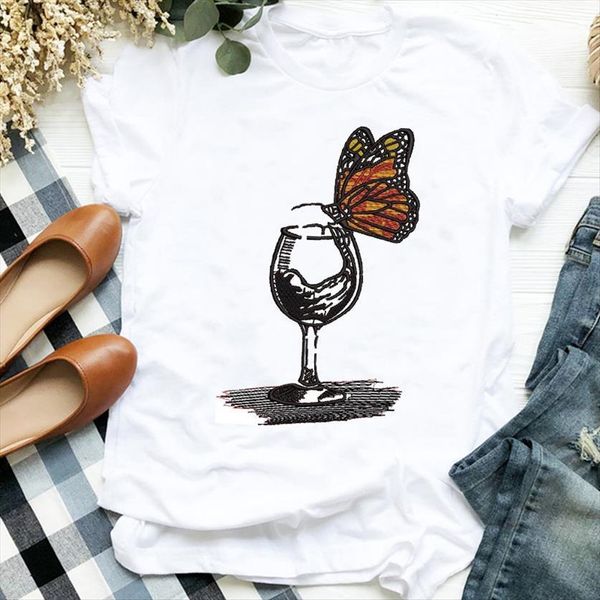 cartoon watercolor butterfly art womens painting 90s print clothes graphic female t tee, White
cartoon watercolor butterfly art womens painting 90s print clothes graphic female t tee, White