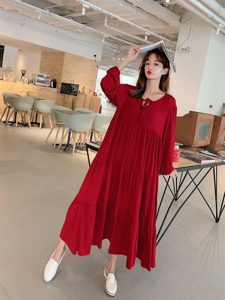 casual dresses the spring and autumn period loose big yards long sleeve dress show thin place skirt cake, Black;gray
casual dresses the spring and autumn period loose big yards long sleeve dress show thin place skirt cake, Black;gray