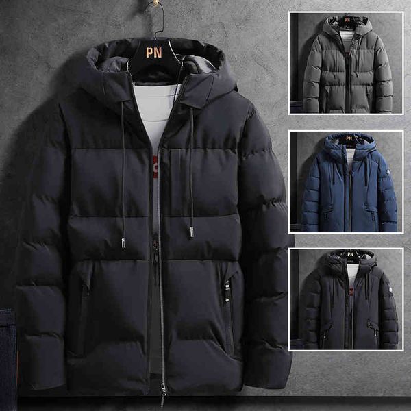 men's casual new winter youth men's korean sports hooded thickened cotton padded et, Black
men's casual new winter youth men's korean sports hooded thickened cotton padded et, Black