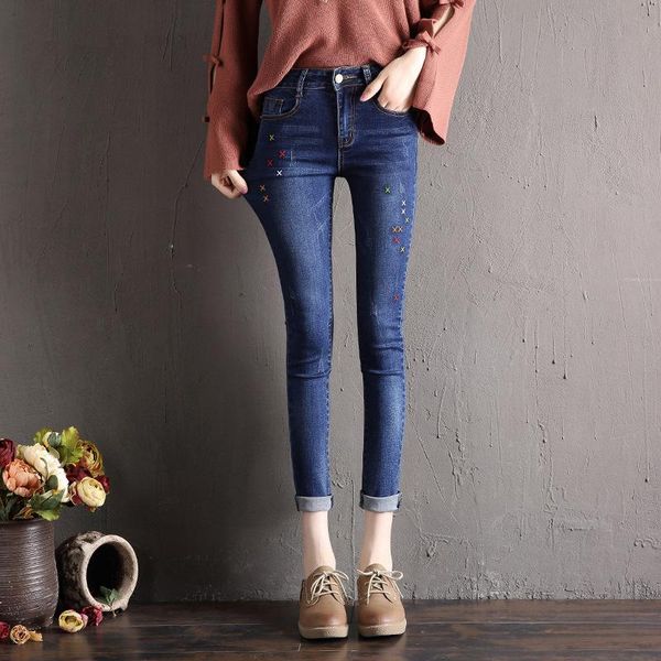 women's jeans skinny women high waist embroidery stretch pants for trousers 2021 autumn casual pencil plus size, Blue
women's jeans skinny women high waist embroidery stretch pants for trousers 2021 autumn casual pencil plus size, Blue