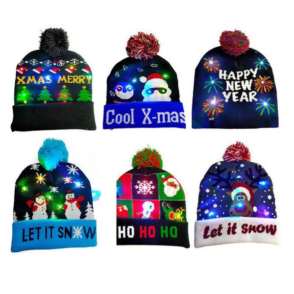 adults kids led christmas happy year knitted hats light-up xmas knit beanie cap funny hat light up outdoor, Black;white
adults kids led christmas happy year knitted hats light-up xmas knit beanie cap funny hat light up outdoor, Black;white