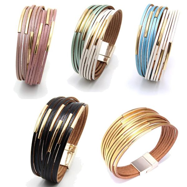 tennis 2021 women big wide magnetic wrap leather bangle bracelets for boho bohemian punk bracelet party, Golden;silver
tennis 2021 women big wide magnetic wrap leather bangle bracelets for boho bohemian punk bracelet party, Golden;silver