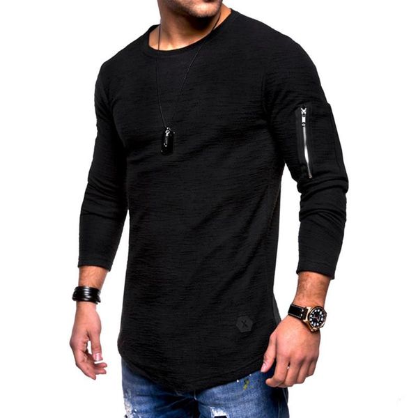 summer round neck slim men's t-shirt pure cotton arm zipper solid color fashion sports long sleeve t-shirts, White;black
summer round neck slim men's t-shirt pure cotton arm zipper solid color fashion sports long sleeve t-shirts, White;black