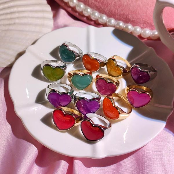 flatfoosie love heart glazed rings for women fashion gold silver color geometric korean simple jewelry wholesale wedding, Slivery;golden
flatfoosie love heart glazed rings for women fashion gold silver color geometric korean simple jewelry wholesale wedding, Slivery;golden