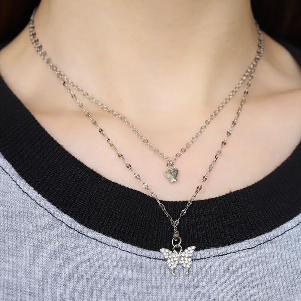 chokers fashion temperament flash crystal butterfly double necklace for women simple design elegant wedding jewelry gifts, Golden;silver
chokers fashion temperament flash crystal butterfly double necklace for women simple design elegant wedding jewelry gifts, Golden;silver