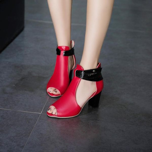 big size 18 1 high heels sandals women shoes woman summer ladies pure color rough-heeled, Black
big size 18 1 high heels sandals women shoes woman summer ladies pure color rough-heeled, Black