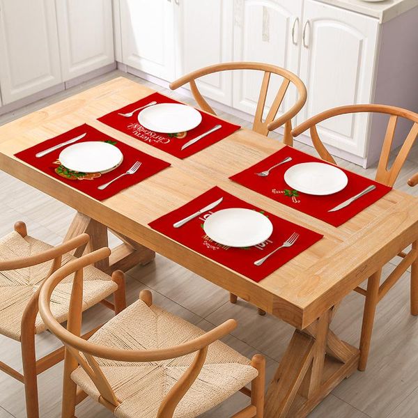 mats & pads 2021 christmas red series cotton linen table mat western place nordic style fabric for kitchen decoration
mats & pads 2021 christmas red series cotton linen table mat western place nordic style fabric for kitchen decoration