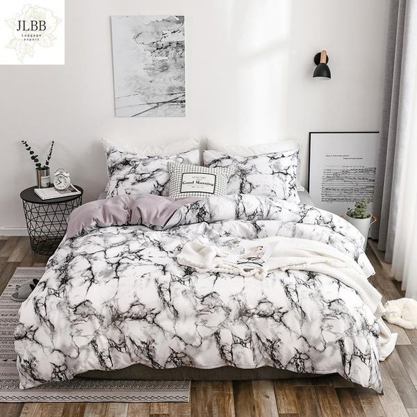bedding sets set printed marble bed white black duvet cover european size king  quilt comforter qe89 
bedding sets set printed marble bed white black duvet cover european size king  quilt comforter qe89