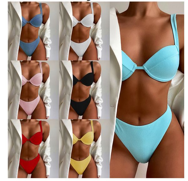 hard cup bathing suits fashion bikini set push up swimwear high waist bikini summer beach wear swimming suit, White;black
hard cup bathing suits fashion bikini set push up swimwear high waist bikini summer beach wear swimming suit, White;black