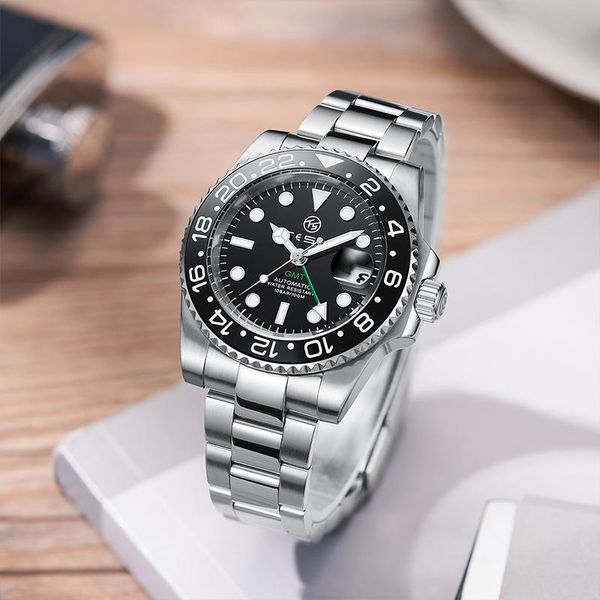 wristwatches 2021 tesen mens gmt automatic mechanical watch ceramic bezel 316l stainless steel 100atm waterproof fashion lum, Slivery;brown
wristwatches 2021 tesen mens gmt automatic mechanical watch ceramic bezel 316l stainless steel 100atm waterproof fashion lum, Slivery;brown