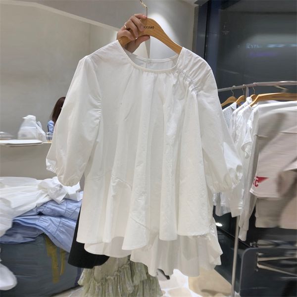spring summer women's pullover shirt fashion korean loose doll was thin irregular female gd459 210506, White
spring summer women's pullover shirt fashion korean loose doll was thin irregular female gd459 210506, White