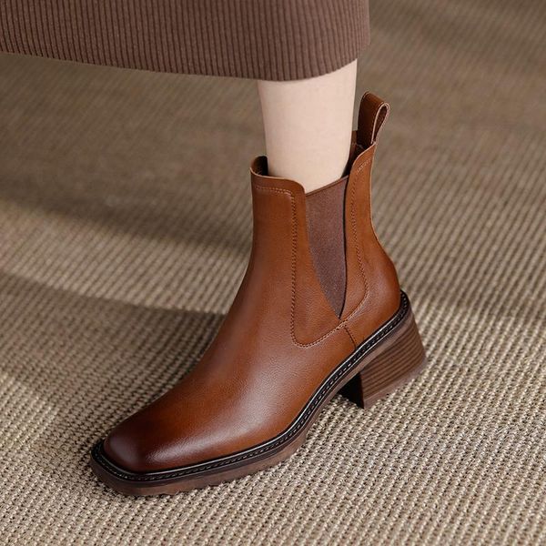 boots autumn and winter style retro square toe western ladies boots, short natural leather, Black
boots autumn and winter style retro square toe western ladies boots, short natural leather, Black
