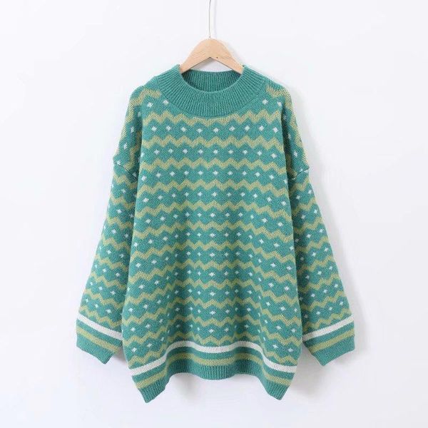 women's sweaters hsa 2021 winter oversize striped sweater and jumpers thick warm green geomertric pull femme nouveaute, White;black
women's sweaters hsa 2021 winter oversize striped sweater and jumpers thick warm green geomertric pull femme nouveaute, White;black