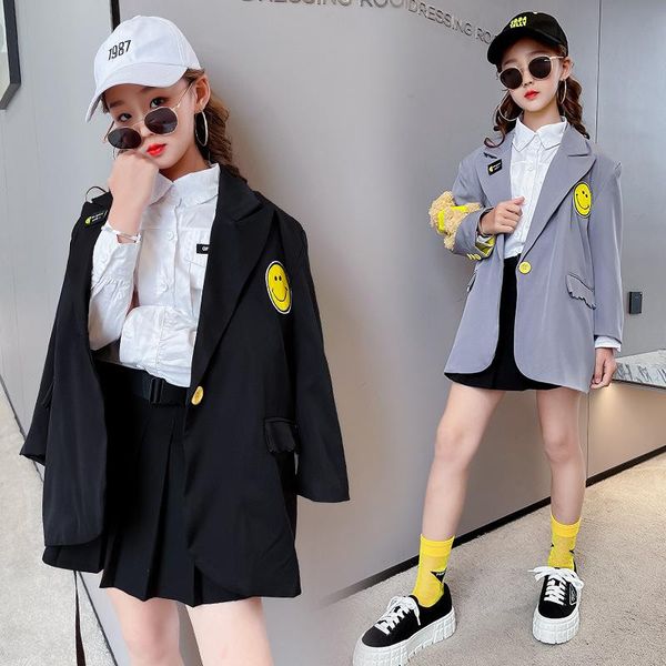 jackets coat for girls spring autumn fashion long sleeve children outwear handsome casual all-match jacket 12 13 14 year kids, Blue;gray
jackets coat for girls spring autumn fashion long sleeve children outwear handsome casual all-match jacket 12 13 14 year kids, Blue;gray