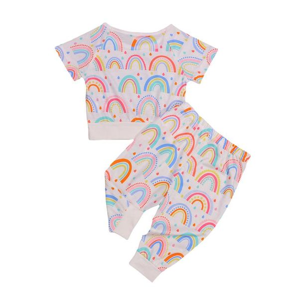 clothing sets kids baby rainbow print clothes set, girls short sleeve o-neck t-shirt + elastic waist long pants, 0-3years, White
clothing sets kids baby rainbow print clothes set, girls short sleeve o-neck t-shirt + elastic waist long pants, 0-3years, White