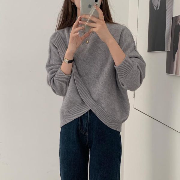 women irregular sweater turtleneck autumn solid knitted pullovers retro long sleeve cross loose jumper pull femme 210416, White;black
women irregular sweater turtleneck autumn solid knitted pullovers retro long sleeve cross loose jumper pull femme 210416, White;black