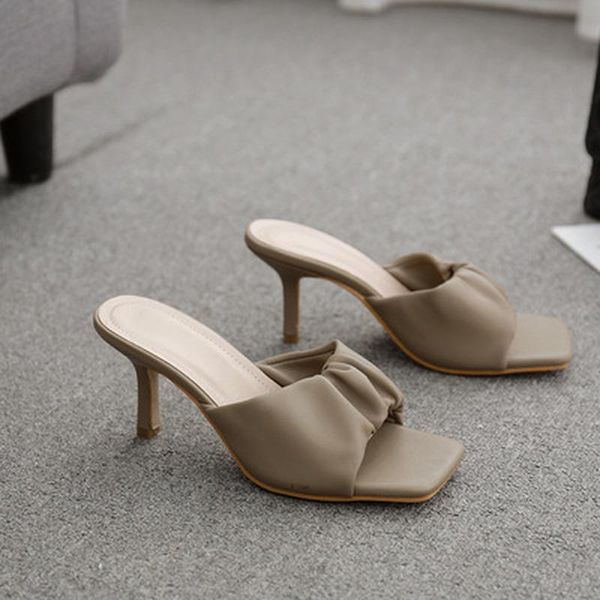 sandals 2021 summer women mules thin heels peep toe fashion pleated pumps outdoor casual shoes slippers, Black
sandals 2021 summer women mules thin heels peep toe fashion pleated pumps outdoor casual shoes slippers, Black