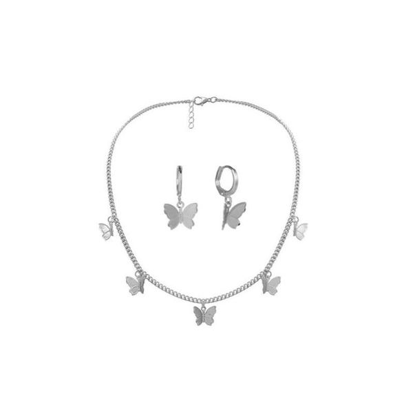 chains adjustable butterfly necklace earrings set double layer female clavicle chain bohemian beach jewelry gift, Silver
chains adjustable butterfly necklace earrings set double layer female clavicle chain bohemian beach jewelry gift, Silver