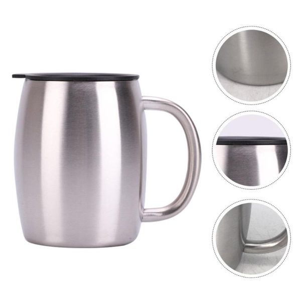 mugs 1pc double layer water mug stainless steel beer jar portable coffee cup silver
mugs 1pc double layer water mug stainless steel beer jar portable coffee cup silver