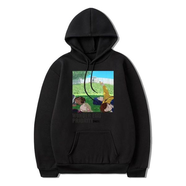women's hoodies & sweatshirts wonder egg-cartoon print loose casual hoodie flower pocket sportswear kawaii style, Black
women's hoodies & sweatshirts wonder egg-cartoon print loose casual hoodie flower pocket sportswear kawaii style, Black