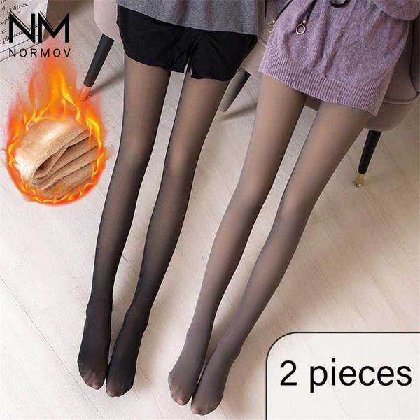 normov 2 pcs winter women warm leggings fake translucent thick high waist super elastic plus velvet slim leggins 211215, Black
normov 2 pcs winter women warm leggings fake translucent thick high waist super elastic plus velvet slim leggins 211215, Black