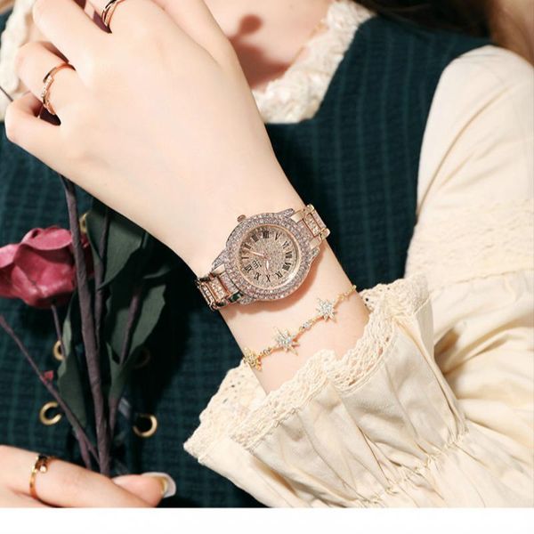 wristwatches ladies steel bracelet watches shine birthday gift fashion wristwatch rose gold watch women female luxury round, Slivery;brown
wristwatches ladies steel bracelet watches shine birthday gift fashion wristwatch rose gold watch women female luxury round, Slivery;brown