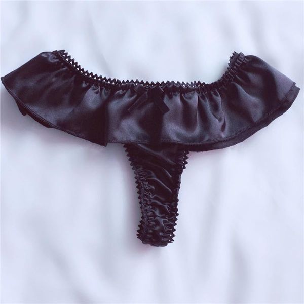 women's panties silk edge briefs comfortable soft thong t-back underpants pure color elastic seamless underwear, Black;pink
women's panties silk edge briefs comfortable soft thong t-back underpants pure color elastic seamless underwear, Black;pink