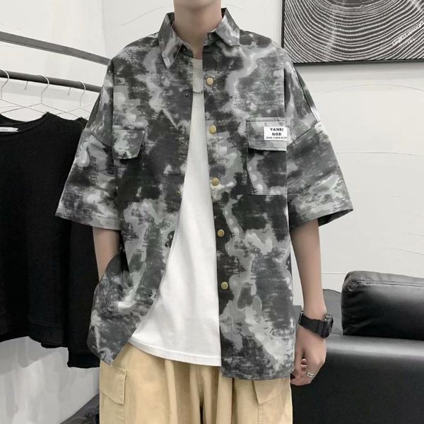 men's casual shirts summer american retro west camouflage tooling short-sleeved shirt male trendy brand hip-hop loose couple, White;black
men's casual shirts summer american retro west camouflage tooling short-sleeved shirt male trendy brand hip-hop loose couple, White;black