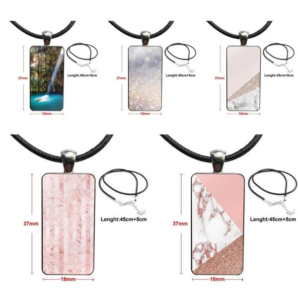 pendant necklaces fashion glass cabochon rectangle necklace choker jewelry for women stalactite pink marble glitter sceneary, Silver
pendant necklaces fashion glass cabochon rectangle necklace choker jewelry for women stalactite pink marble glitter sceneary, Silver