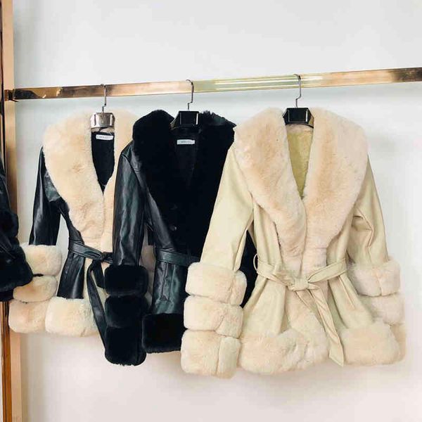 natural grass leather 2020 collar autumn and winter women's warm rabbit fur waterproof coat, Black
natural grass leather 2020 collar autumn and winter women's warm rabbit fur waterproof coat, Black