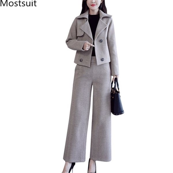autumn fashion workwear two piece sets outfits women double-breasted coats + wide leg pants suits elegant ladies female set 210513, White
autumn fashion workwear two piece sets outfits women double-breasted coats + wide leg pants suits elegant ladies female set 210513, White