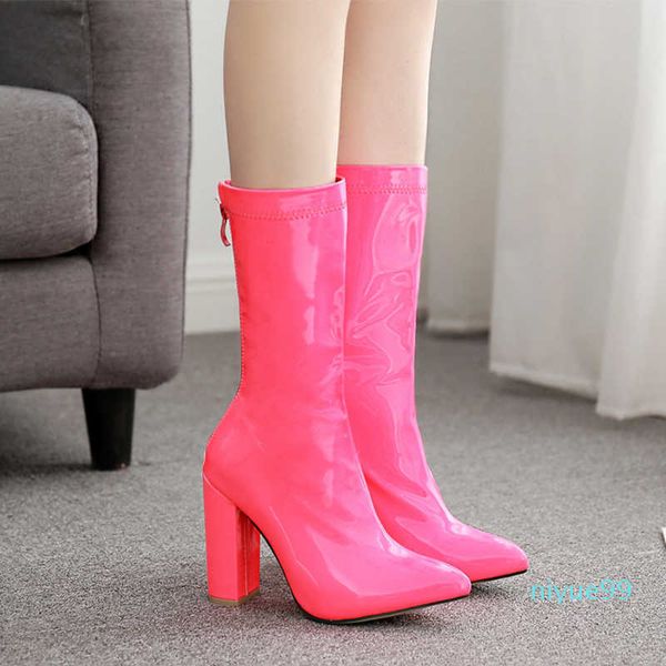 women's martin boots microfiber zipper pink green platform nude ladies fashion party high heels, Black
women's martin boots microfiber zipper pink green platform nude ladies fashion party high heels, Black